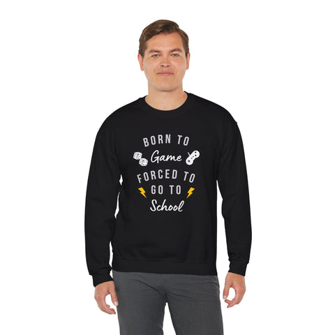 Born to Game Crewneck Sweatshirt | Gaming Apparel, School Sweatshirt, Unisex Fashion, Cozy Casual Wear
