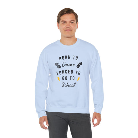 Born to Game Crewneck Sweatshirt | Gaming Apparel, School Sweatshirt, Unisex Fashion, Cozy Casual Wear