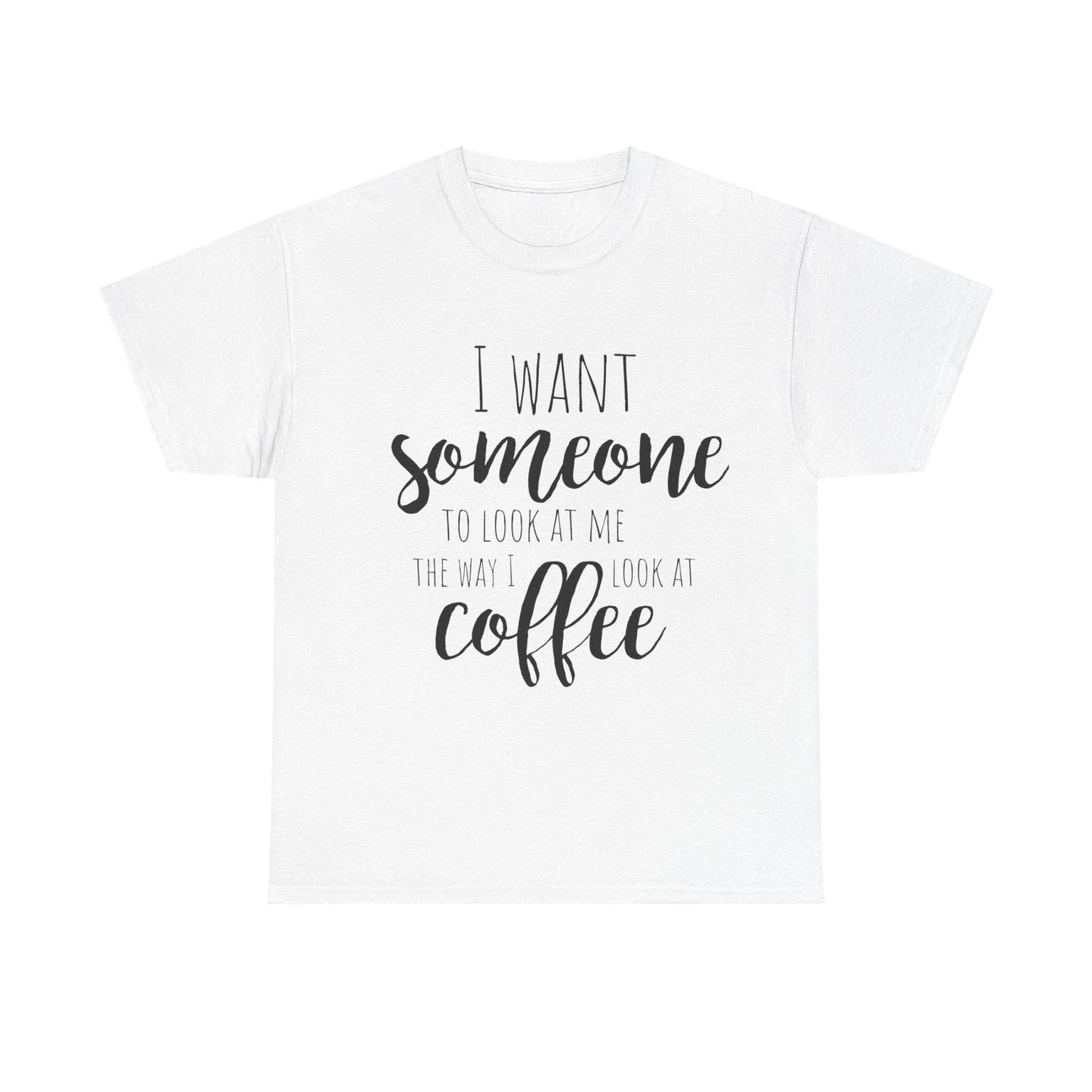 Coffee Lovers Unisex Heavy Cotton Tee - Funny Coffee Quotes Shirt, Gift for Coffee Addicts, Trendy Casual Wear, Birthday Gift, Cute Coffee