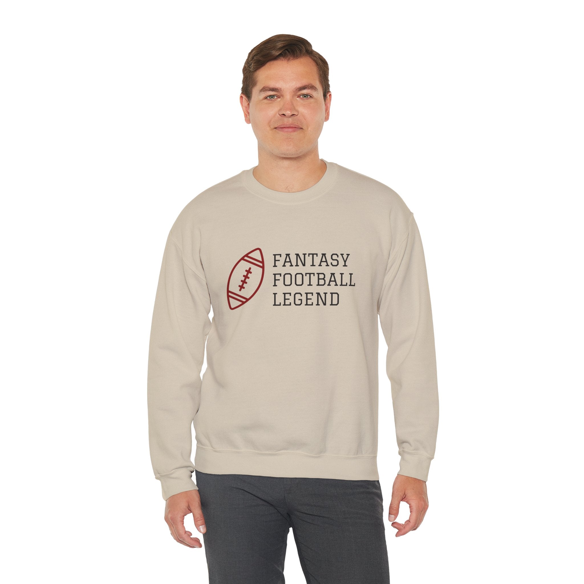 Fantasy Football Legend Crewneck Sweatshirt - Perfect Gift for Sports Fans, Cozy Wear for Game Days, Autumn Essentials, Unisex Sweatshirt