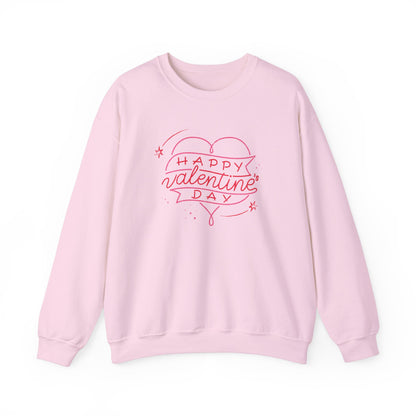 Happy Valentine's Day Sweatshirt, Cozy Valentine's Gift, Unisex Crewneck, Couple's Outfit, Cute Love Apparel, Winter Fashion