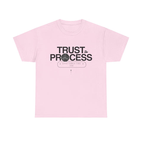 Trust the Process Unisex Heavy Cotton Tee, Motivational Shirt, Inspirational Gift, Casual Wear, Comfortable Everyday Tee