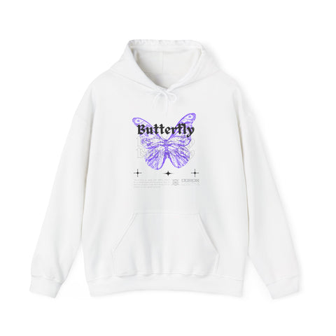 Butterfly Unisex Hoodie, Cozy Streetwear Sweatshirt for Nature Lovers, Spring Fashion, Casual Wear