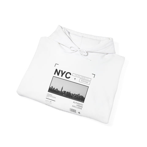 NYC Cityscape Unisex Hoodie, Cozy Streetwear Sweatshirt, Casual Wear, Urban Fashion