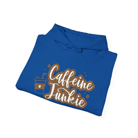 Caffeine Junkie Hoodie, Cozy Sweatshirt for Coffee Lovers, Gift for Baristas and Students, Perfect for Relaxing Evenings