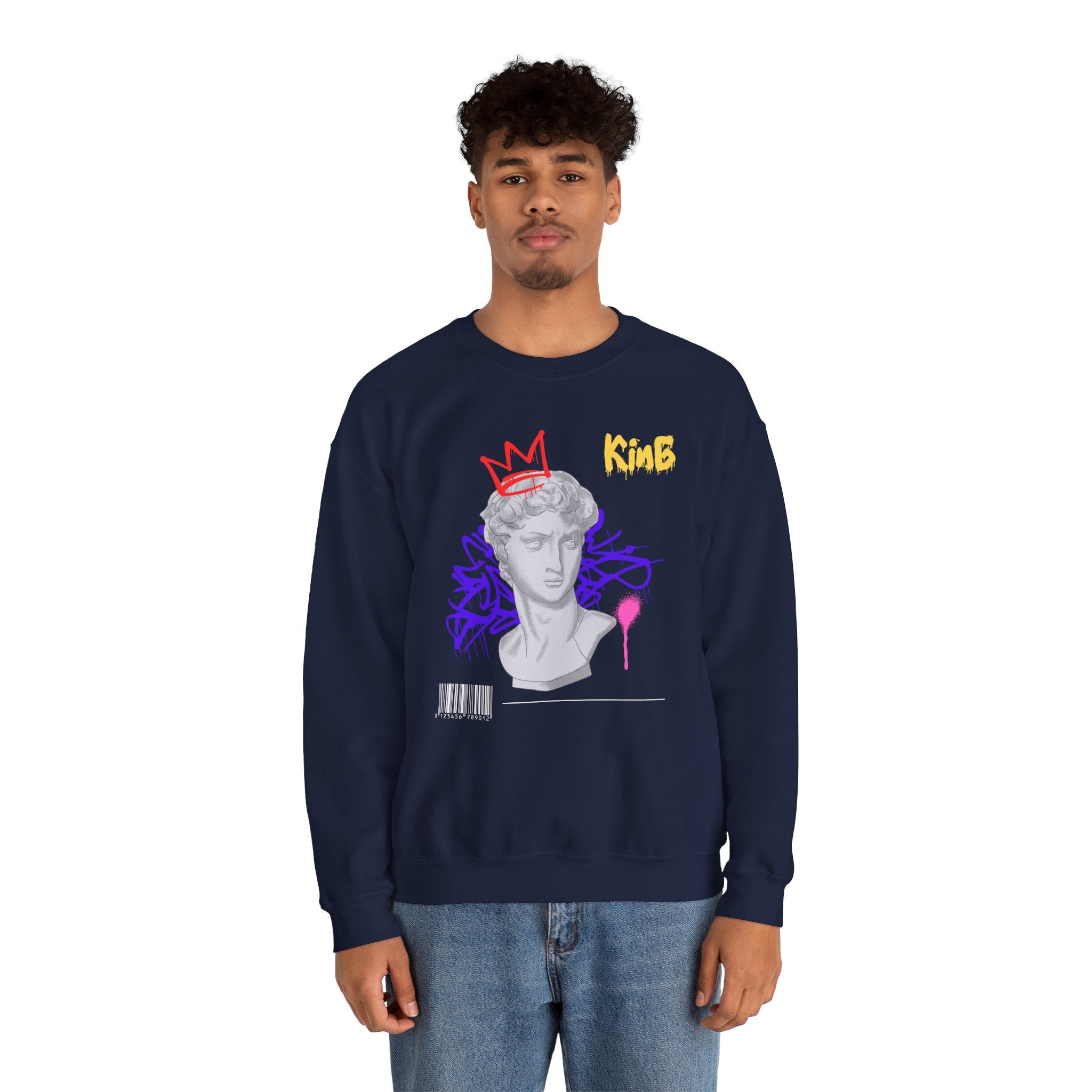 Modern Artistic Sweatshirt, Unisex Pullover, Trendy Graphic Sweater, Streetwear Fashion