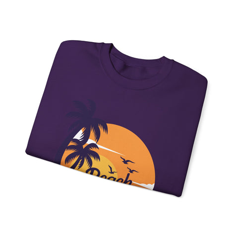 Beach Please Sweatshirt, Unisex Crewneck for Summer Vibes, Perfect for Vacations, Gifts, and Beach Days