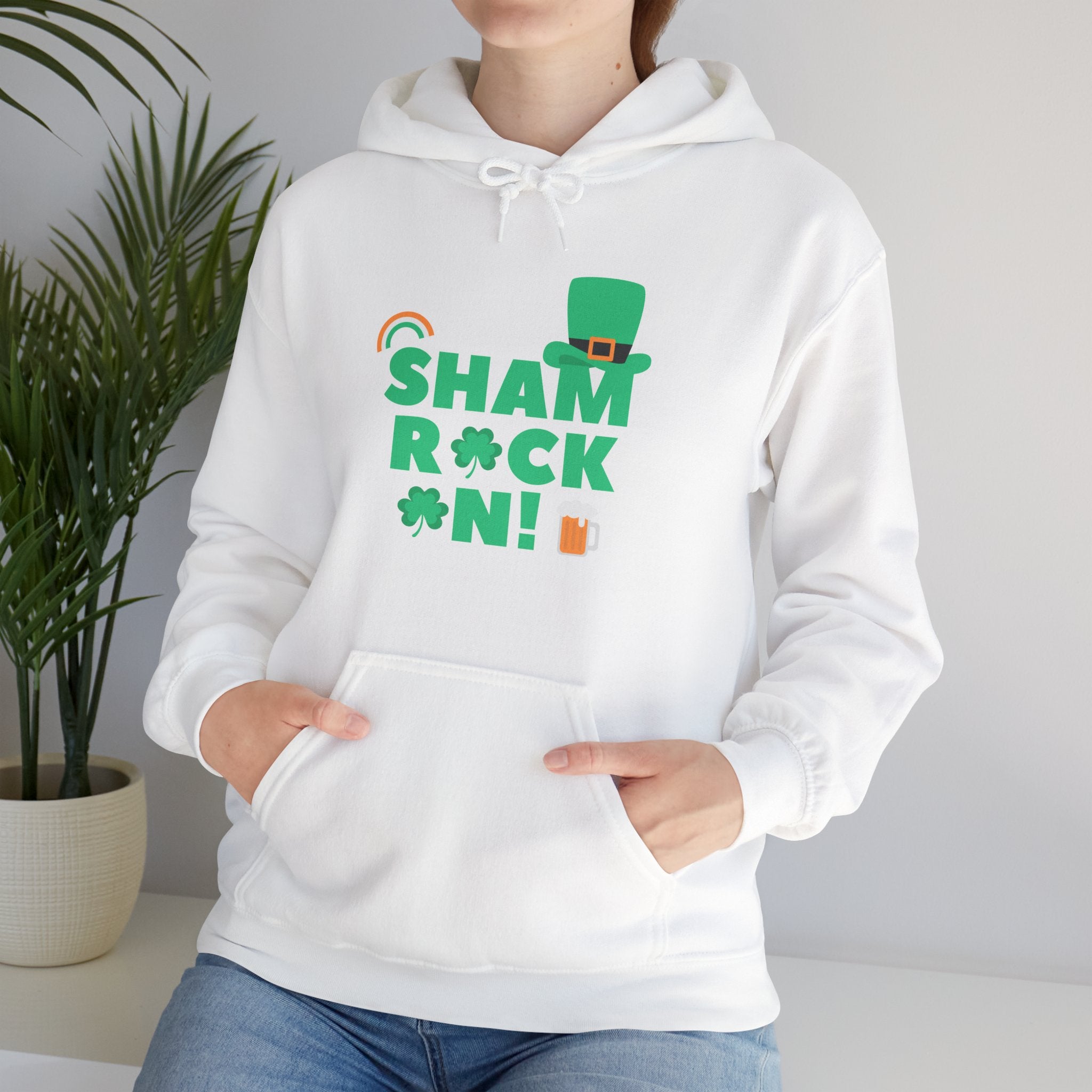 Shamrock Celebrations Hoodie, Unisex St. Patrick's Day Sweatshirt, Cozy Green Clover Apparel, Perfect Gift for Leprechaun Lovers, Spring
