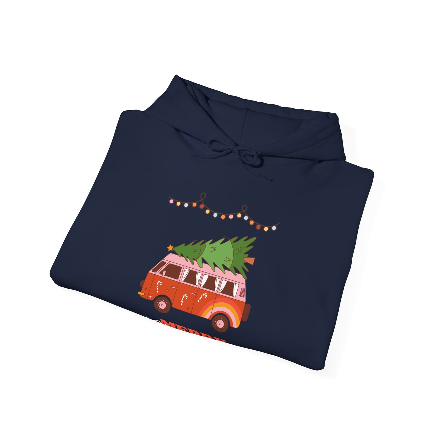 Festive Christmas Van - Unisex Heavy Blend™ Hooded Sweatshirt