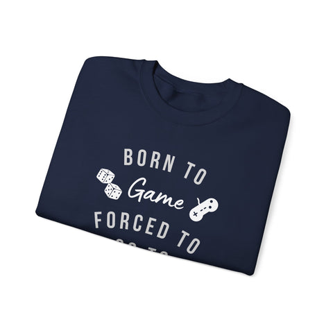 Born to Game Crewneck Sweatshirt | Gaming Apparel, School Sweatshirt, Unisex Fashion, Cozy Casual Wear
