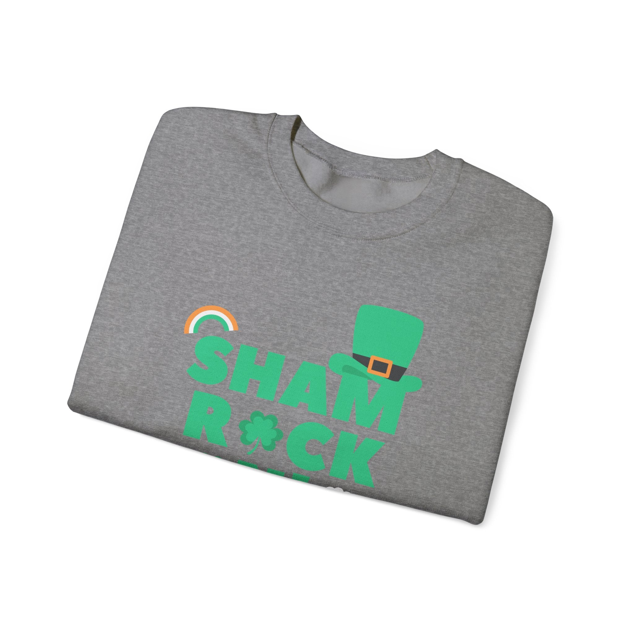 Sham Rock Unisex Sweatshirt, St. Patrick's Day Jumper, Lucky Clover Crewneck, Irish Holiday Pullover, Green Festival Top