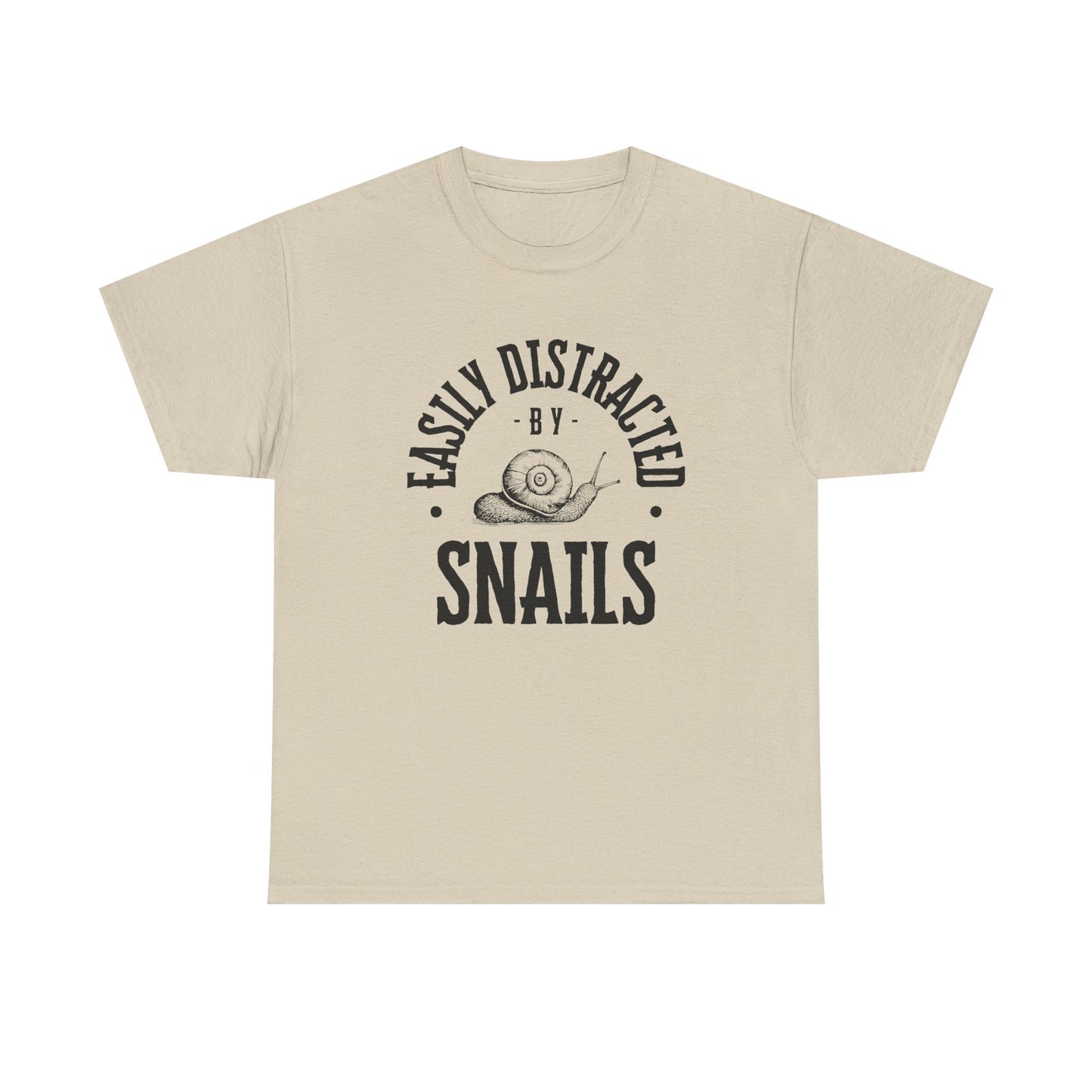 Easily Distracted by Snails Tee, Funny Snail Shirt, Unisex Graphic Tee, Gift for Snail Lovers, Nature Humor Tee, Casual Wear