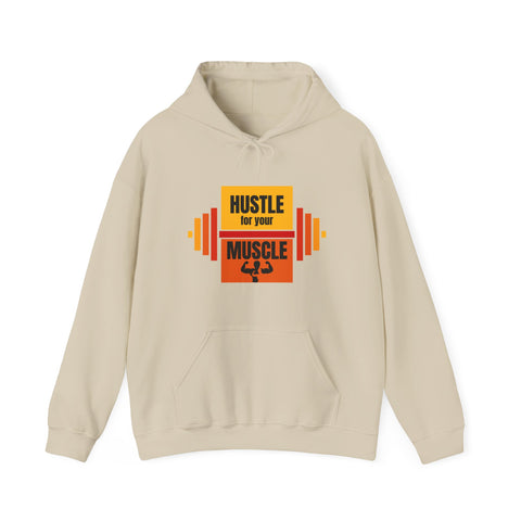 Hustle for Your Muscle Hoodie - Fitness Sweatshirt, Gym Wear, Workout Gift, Unisex Hooded Top, Motivational Apparel, Sports Clothing