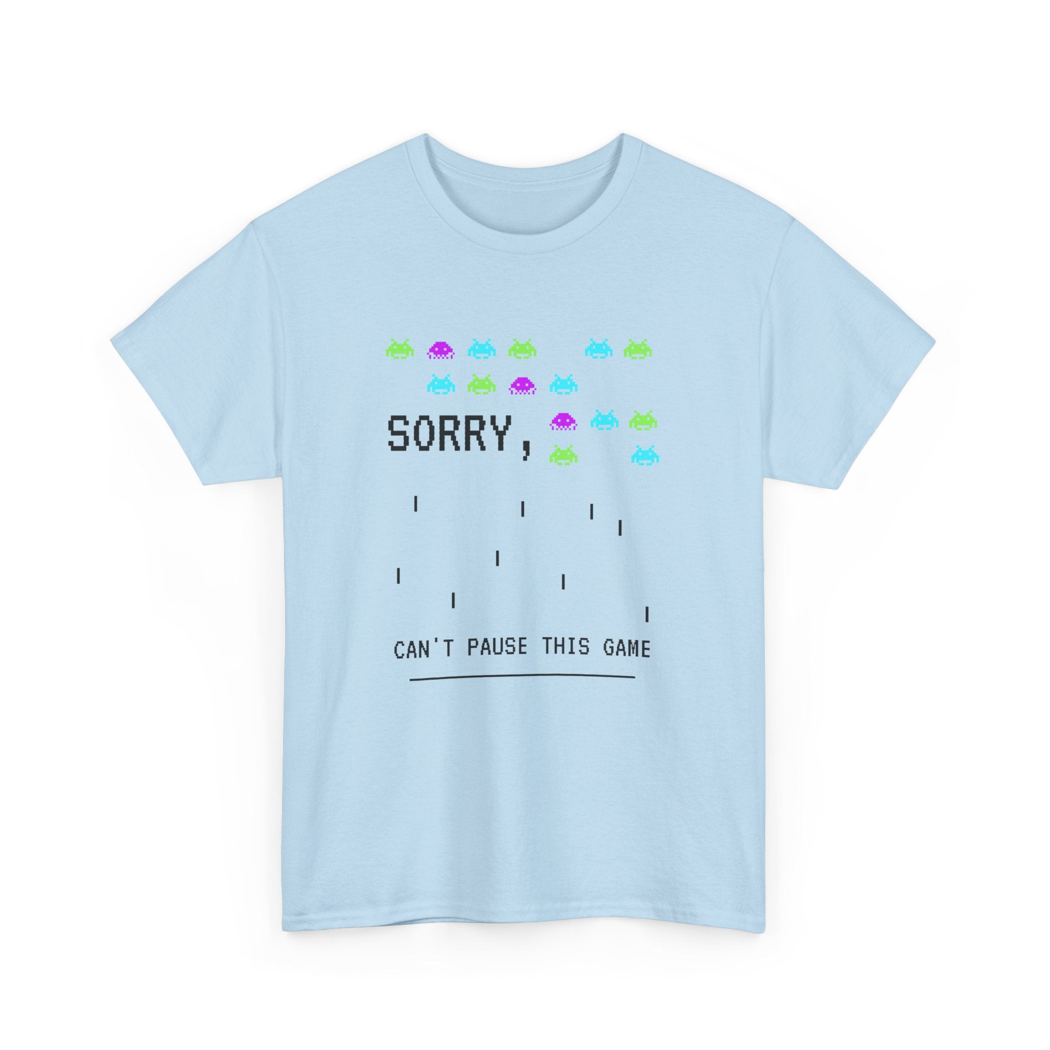Retro Gamer Unisex Heavy Cotton Tee, Sorry Can't Pause This Game Shirt, Casual Wear T-Shirt, Fun Gaming Tee