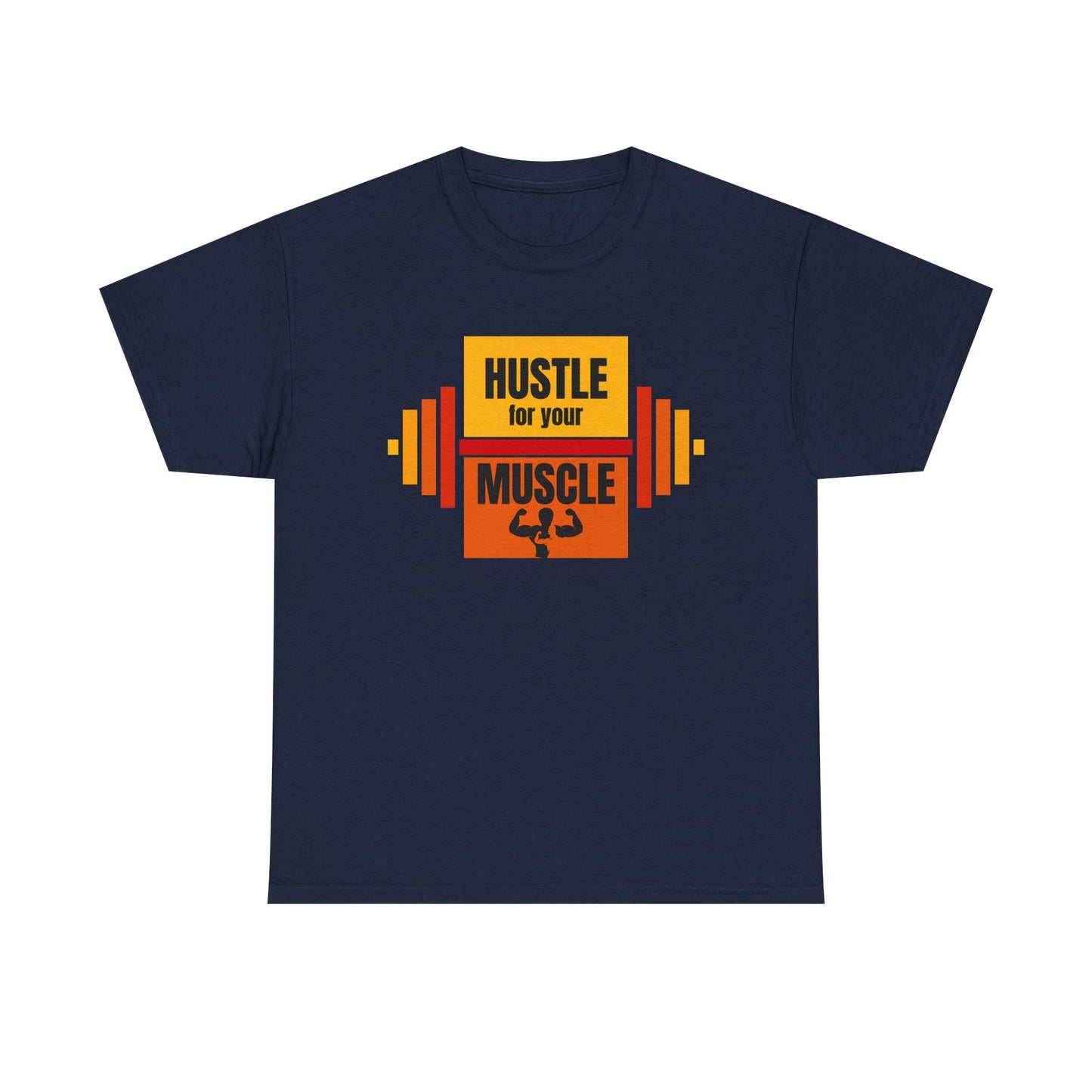 Hustle for Your Muscle Unisex Heavy Cotton Tee - Workout Gym Motivation Shirt